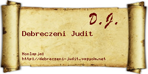 Debreczeni Judit névjegykártya